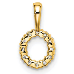 14k 1/8 carat Lab Grown Diamond VS/SI+ G+ Complete Letter O Intitial Pendant