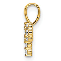 14k 1/10 carat Lab Grown Diamond VS/SI+ G+ Complete Letter P Initial Pendant