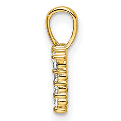 14k 1/10 carat Lab Grown Diamond VS/SI+ G+ Complete Letter T Initial Pendant