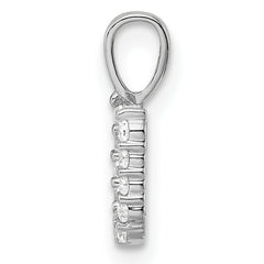 14k White Gold 1/8 carat Lab Grown Diamond VS/SI+ G+ Complete Letter U Initial Pendant