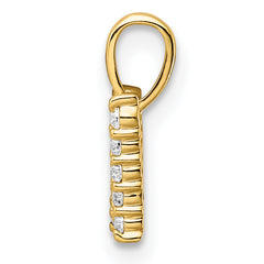 14k 1/6 carat Lab Grown Diamond VS/SI+ G+ Complete Letter W Initial Pendant