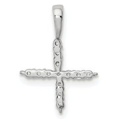 14k White Gold 1/8 carat Lab Grown Diamond VS/SI+ G+ Complete Letter X Initial Pendant