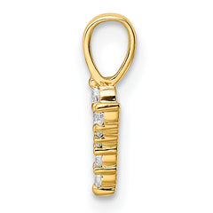 14k 1/15 carat Lab Grown Diamond VS/SI+ G+ Complete Letter Y Initial Pendant