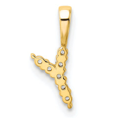 14k 1/15 carat Lab Grown Diamond VS/SI+ G+ Complete Letter Y Initial Pendant