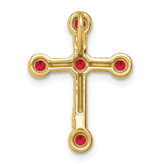 10k Ruby Cross Chain Slide