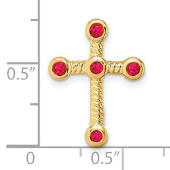 10k Ruby Cross Chain Slide