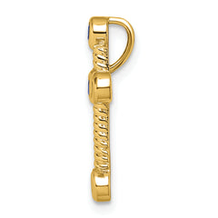 10k Sapphire Cross Chain Slide