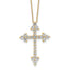 14k 1 1/2 carat Lab Grown Diamond VS/SI+ G+ Complete 18 inch Cross Pendant Necklace