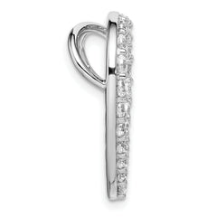 14k White Gold 1 1/2 carat Lab Grown Diamond VS+ F+ Complete Heart Chain Slide Pendant