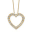 14k 1 3/8 carat Lab Grown Diamond VS/SI+ G+ Complete 18 inch Heart Necklace