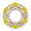 14k 5/8 carat Lab Grown Diamond VS/SI+ G+ and Lab Created Yellow Sapphire Chain Slide Pendant