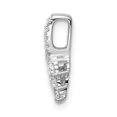 14k White Gold 1/4 carat Lab Grown Diamond VS/SI+ G+ Complete Leaf Chain Slide Pendant