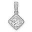 14k White Gold 1/2 carat Lab Grown Diamond VS/SI+ G+ Square Complete Vintage Pendant