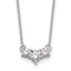 Round Lab-Grown Diamond Three-Stone Necklace in 14K White Gold (3/4 ct. tw.), 18 Inch - Sophia Jewelers