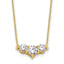 Round Lab-Grown Diamond Three-Stone Necklace in 14K Yellow Gold (1 1/2 ct. tw.), 18 Inch - Sophia Jewelers