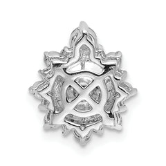 14k White Gold 1/3 carat Lab Grown Diamond VS/SI+ G+ and 7.00 mm Freshwater Cultured Pearl Chain Slide Pendant