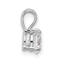 14k White Gold 1 carat Lab Grown Diamond VS/SI+ G+ Three Prong Solitare Pendant