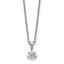 14k White Gold 1 carat Lab Grown Diamond VS/SI+ G+ Three Prong Complete 18 inch Solitare Pendant Necklace