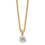 14k 1/2 carat Lab Grown Diamond VS/SI+ G+ Three Prong 18 inch Solitare Pendant Necklace