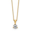 Lab-Grown Diamond Solitaire Necklace in 14K Yellow Gold, 5.8mm (1 ct. tw.), 18 Inch - Sophia Jewelers
