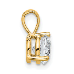 14k 1 carat Lab Grown Diamond VS/SI+ G+ Three Prong Solitare Pendant