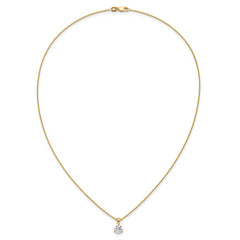 14k 1 carat Lab Grown Diamond VS/SI+ G+ Three Prong 18 inch Solitare Pendant Necklace