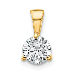 14k 1 carat Lab Grown Diamond VS/SI+ G+ Three Prong Solitare Pendant
