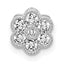 14k White Gold 1/4 carat Lab Grown Diamond VS/SI+ G+ Complete Floral Chain Slide Pendant