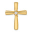 14k Polished Diamond Cross Chain Slide