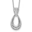 Lab-Grown Diamond Teardrop Necklace in 14K White Gold (1/2 ct. tw.), 18 Inch - Sophia Jewelers
