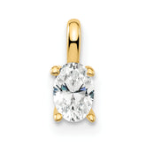 14k 1/3 carat Lab Grown Diamond VS/SI+ G+ Complete Oval Solitaire Pendant