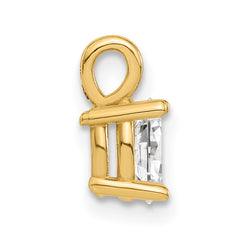 14k 1/2 carat Lab Grown Diamond VS/SI+ G+ Complete Oval Solitaire Pendant