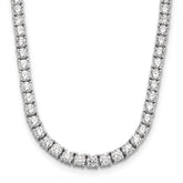 14k White Gold 10 carat Lab Grown Diamond VS+ F+ Complete 16 inch Tennis Necklace