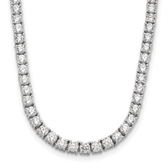 14k White Gold 10 carat Certified Lab Grown Diamond VS/SI+ G+ Complete 16 inch Tennis Necklace