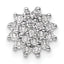 14k White Gold 1/4 carat Lab Grown Diamond VS/SI+ G+ Complete Chain Slide Pendant