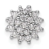 14k White Gold 1/4 carat Lab Grown Diamond VS/SI+ G+ Complete Chain Slide Pendant