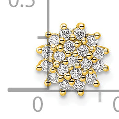 14k 1/4 carat Lab Grown Diamond VS/SI+ G+ Complete Chain Slide Pendant