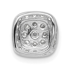 14k White Gold 3/8 carat Lab Grown Diamond VS/SI+ G+ Complete Chain Slide Pendant