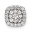 14k White Gold 3/8 carat Lab Grown Diamond VS/SI+ G+ Complete Chain Slide Pendant