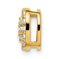 14k 3/8 carat Lab Grown Diamond VS/SI+ G+ Complete Chain Slide Pendant