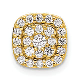 14k 3/8 carat Lab Grown Diamond VS/SI+ G+ Complete Chain Slide Pendant