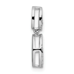 14k White Gold 1/5 carat Lab Grown Diamond VS/SI+ G+ Dangle Chain Slide Pendant