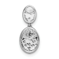 14k White Gold 1/5 carat Lab Grown Diamond VS/SI+ G+ Dangle Chain Slide Pendant