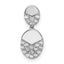 14k White Gold 1/5 carat Lab Grown Diamond VS/SI+ G+ Dangle Chain Slide Pendant