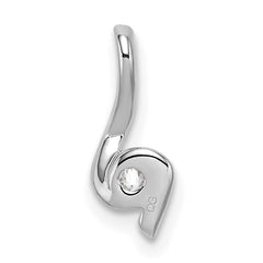 14k White Gold 1/10 carat Lab Grown Diamond VS/SI+ G+ Complete Fashion Pendant