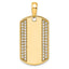 Lab-Grown Diamond Dog Tag Pendant in 14K Yellow Gold, 19mm (3/4 ct. tw.) - Sophia Jewelers