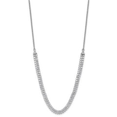 14k White Gold 3 1/3 carat Lab Grown Diamond VS/SI+ G+ Adjustable 13.5 to 24 inch Double Row Tennis Bolo Necklace