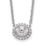 14k White Gold 5/8 carat Lab Grown Diamond VS/SI+ G+ Oval 18 inch Necklace