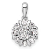 14k White Gold 1/2 carat Lab Grown Diamond VS/SI+ G+ Complete Halo Pendant