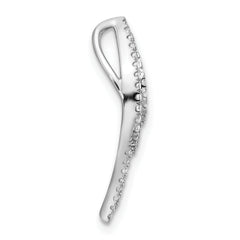 14k White Gold 3/8 carat Lab Grown Diamond VS/SI+ G+ Complete Fashion Chain Slide Pendant